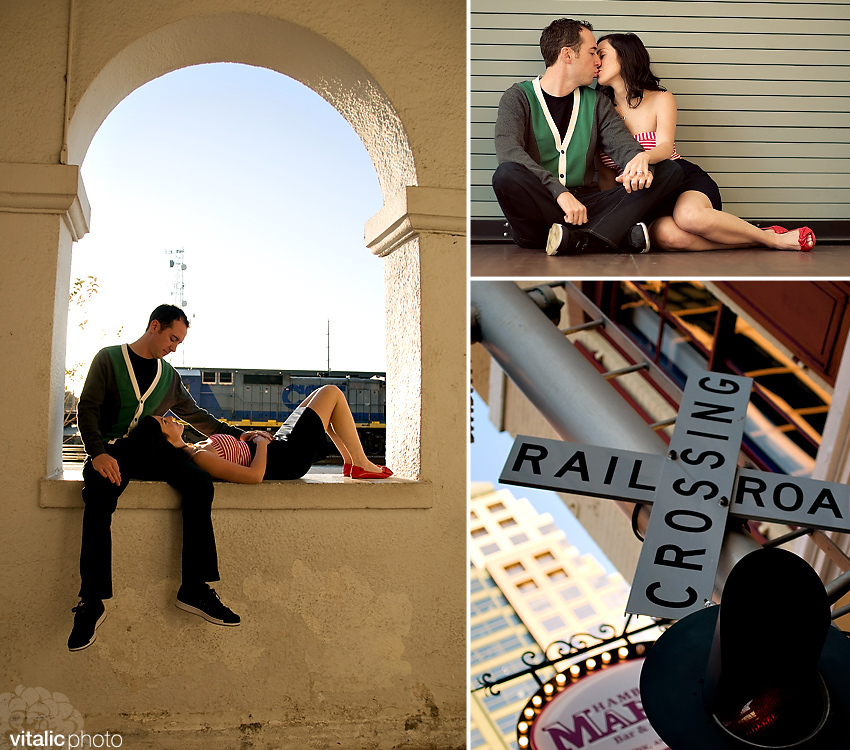 train engagement photo, train photos, train station engagement, train station photography, church street station, church street station engagement photography