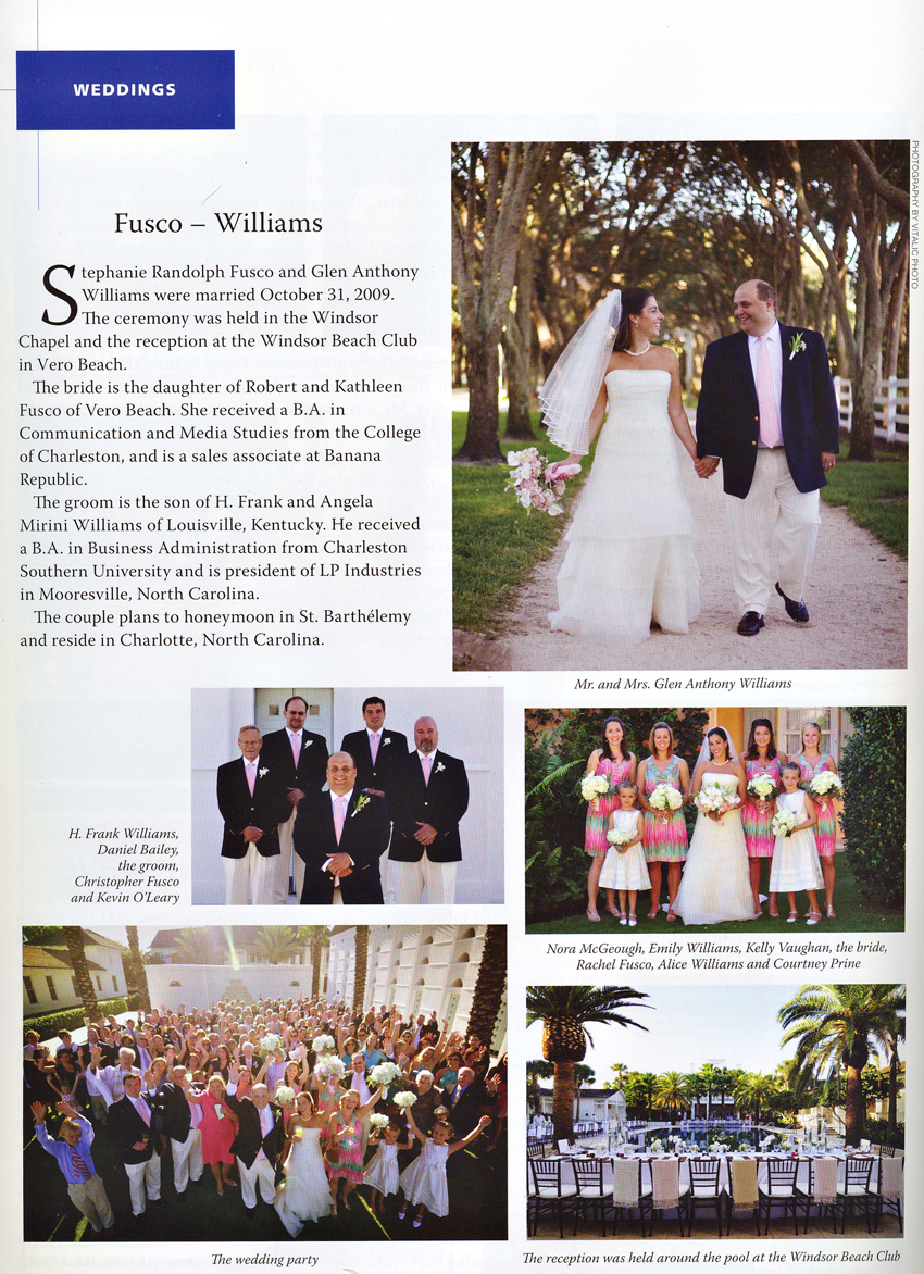 vbmag-fusco vero beach magazine, windsor wedding, windsor florida, vero beach magazine weddings