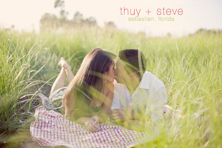 beach engagement, field engagement, vintage engagement, vero beach engagement, sebatian engagement, steve and thuy