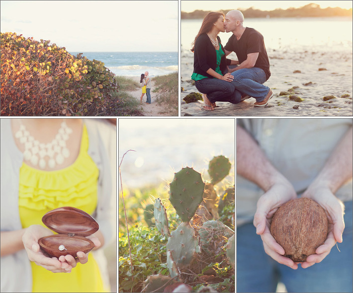 travel themed engagement, coconut engagement
