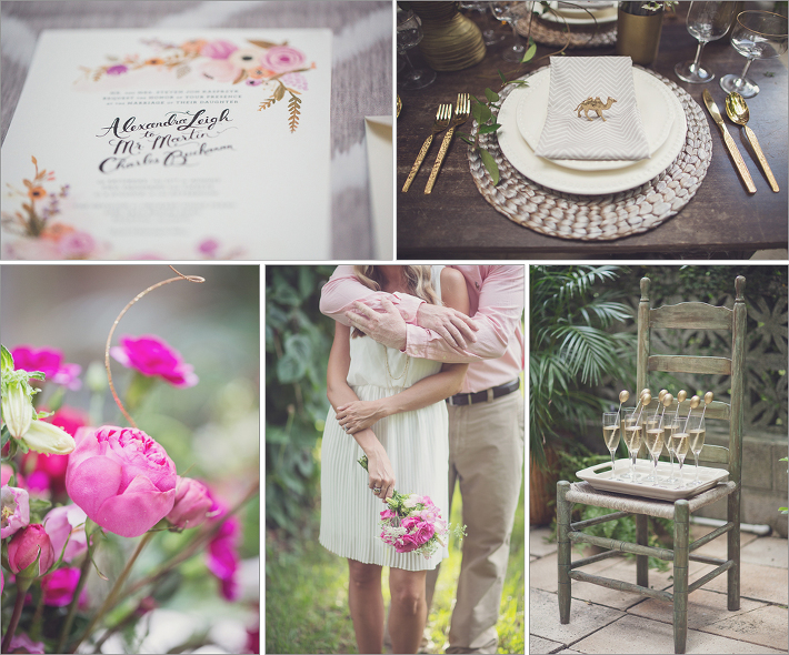 styled shoot, vitalic photo, garden wedding, chevron wedding details, gold wedding details, eclectic wedding, waldo