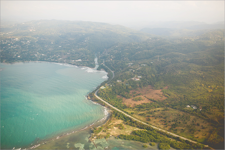 arial jamaica photography from plane