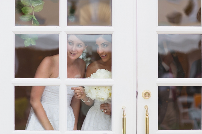 bridesmaid watching