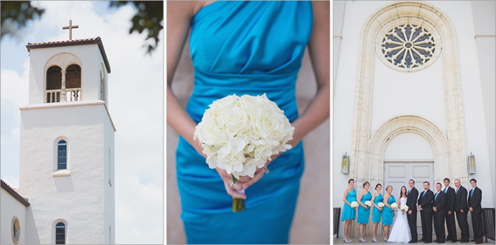 turquoise bridal party