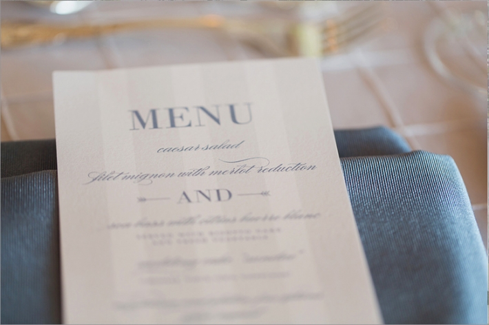 menu design wedding