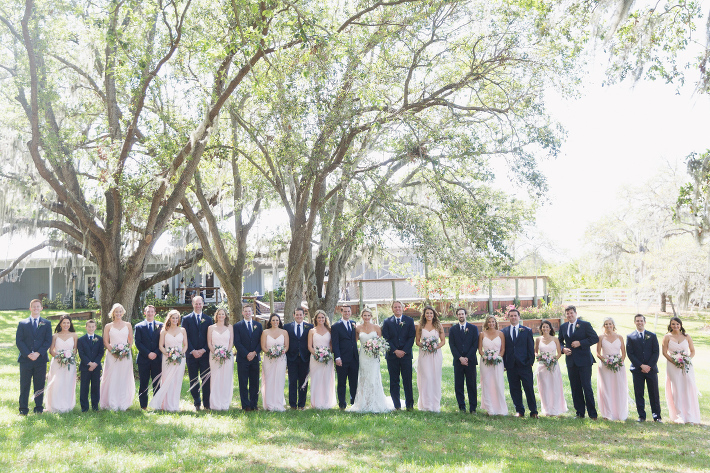 large bridal party